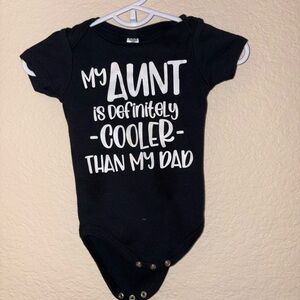 Baby Essentials Black Bodysuit - Fun Aunt Design